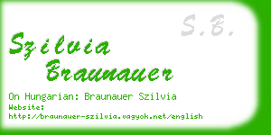 szilvia braunauer business card